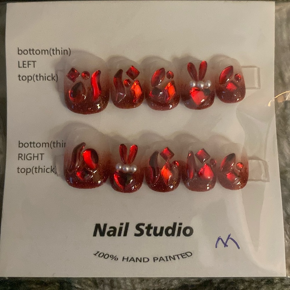 Red Ice Press On Nails
